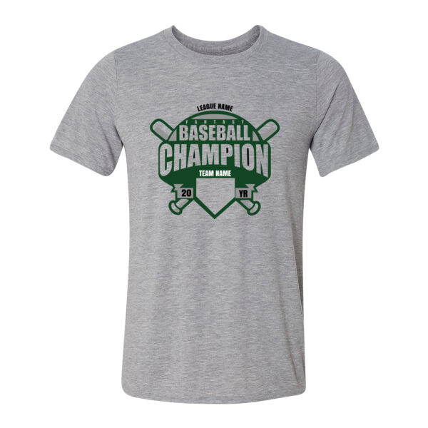 Custom Fantasy Baseball Champion T-shirt Bats (Green) - Light Youth/Adult Ultra Performance Active Lifestyle T Shirt Thumbnail