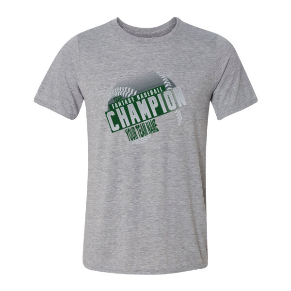 Custom Fantasy Baseball Champion T-shirt Laces Green - Light Youth/Adult Ultra Performance Active Lifestyle T Shirt Thumbnail