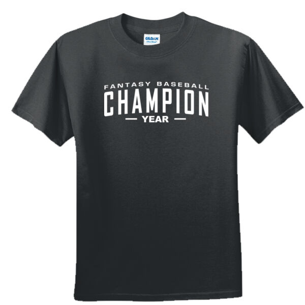 Custom Fantasy Baseball Champion Words - White - Unisex or Youth Ultra Cotton™ 100% Cotton T Shirt Thumbnail
