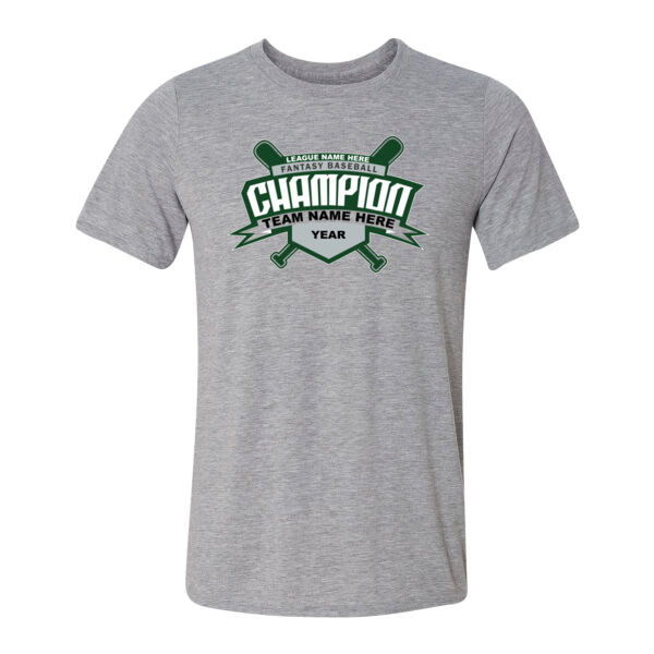 Custom Fantasy Baseball Champion T-shirt Bats 2 Green - Light Youth/Adult Ultra Performance Active Lifestyle T Shirt Thumbnail