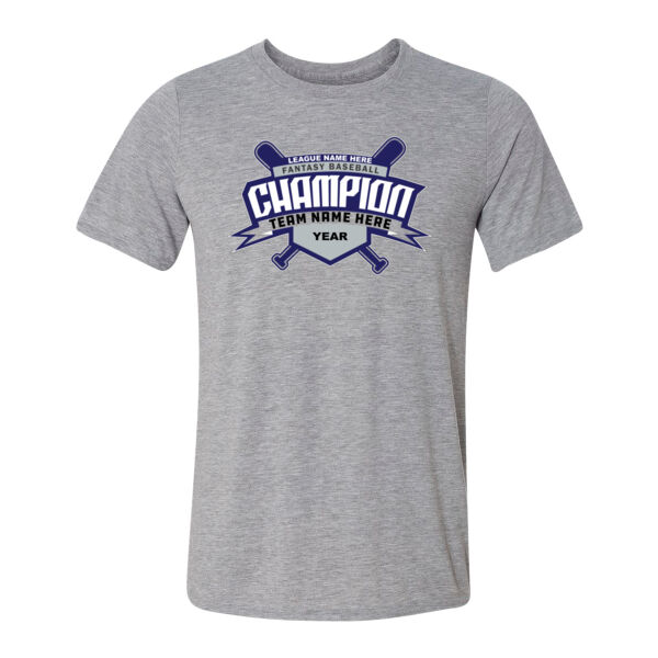 Custom Fantasy Baseball Champion T-shirt Bats 2 Blue - Light Youth/Adult Ultra Performance Active Lifestyle T Shirt Thumbnail