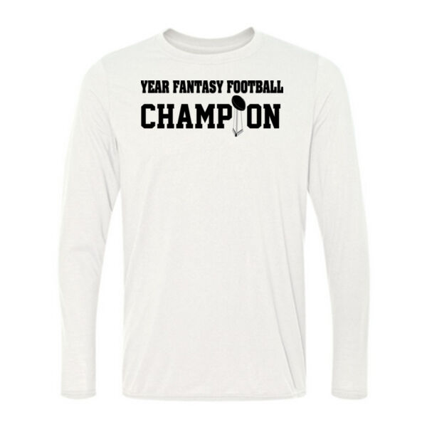 Custom Fantasy Football Championship T-shirt - Light Long Sleeve Ultra Performance 100% Performance T Shirt Thumbnail