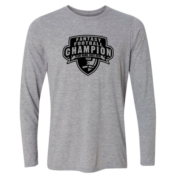 Custom Fantasy Football Champion Half Football - Light Youth Long Sleeve Ultra Performance Active Lifestyle T Shirt Thumbnail
