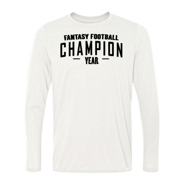 Custom Fantasy Football Champion Simple - Light Long Sleeve Ultra Performance 100% Performance T Shirt Thumbnail