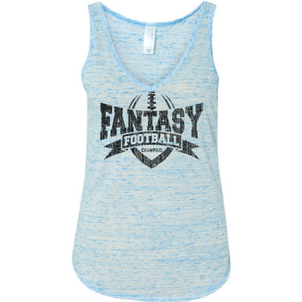 Fantasy Football Champion V Outline - Ladies' Flowy V-Neck Tank Thumbnail