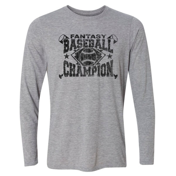 Fantasy Baseball Champion Cross Bats Diamond Baseball  - Light Youth Long Sleeve Ultra Performance Active Lifestyle T Shirt Thumbnail