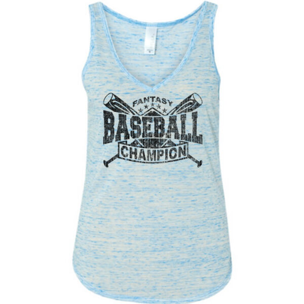 Fantasy Baseball Champion Cross Bats Diamond Stars - Ladies' Flowy V-Neck Tank Thumbnail
