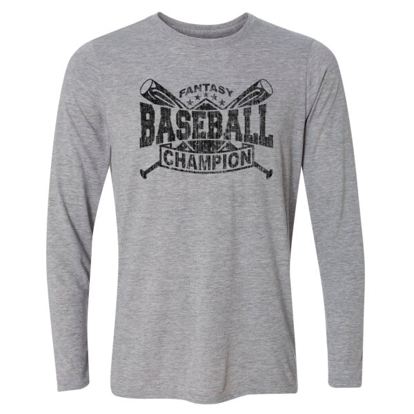 Fantasy Baseball Champion Cross Bats Diamond Stars - Light Long Sleeve Ultra Performance Active Lifestyle T Shirt Thumbnail
