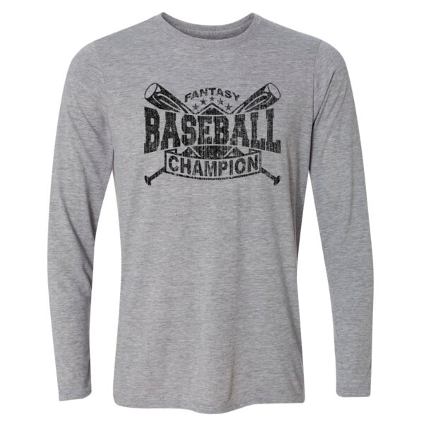 Fantasy Baseball Champion Cross Bats Diamond Stars - Light Youth Long Sleeve Ultra Performance Active Lifestyle T Shirt Thumbnail