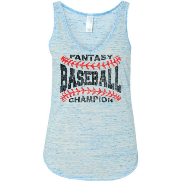 Fantasy Baseball Champion Laces  - Ladies' Flowy V-Neck Tank Thumbnail