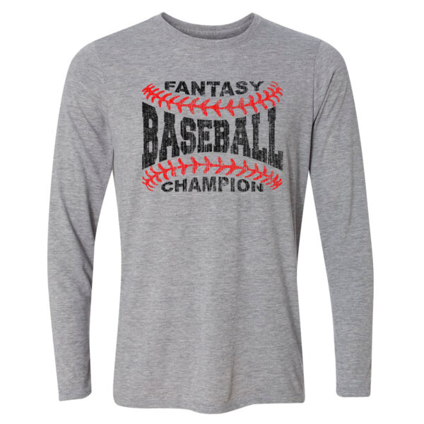 Fantasy Baseball Champion Laces  - Light Youth Long Sleeve Ultra Performance Active Lifestyle T Shirt Thumbnail