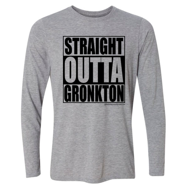 Straight Outta Gronkton - Light Youth Long Sleeve Ultra Performance Active Lifestyle T Shirt Thumbnail