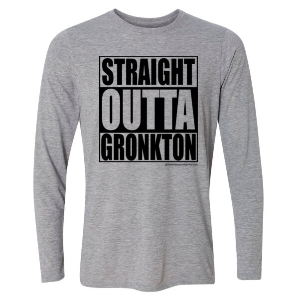 Straight Outta Gronkton - Light Long Sleeve Ultra Performance Active Lifestyle T Shirt Thumbnail