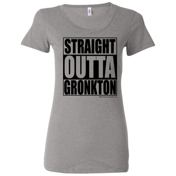 Straight Outta Gronkton - Ladies' Triblend Short Sleeve T-Shirt Thumbnail