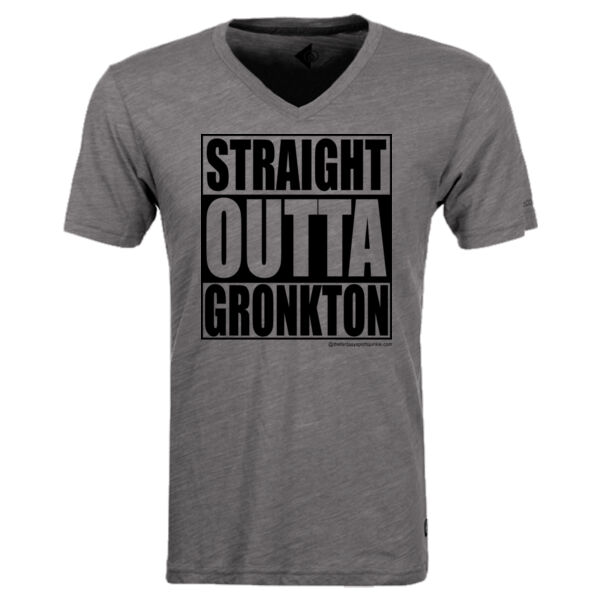 Straight Outta Gronkton - Triblend V-Neck T-Shirt Thumbnail