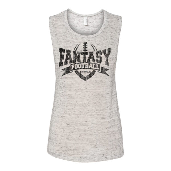Fantasy Football Champion V Outline - Bella Flowy Scoop Muscle Tank (S) Thumbnail