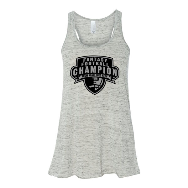 Custom Fantasy Football Champion Half Football - Bella Ladies' Flowy Racerback Tank (S) Thumbnail