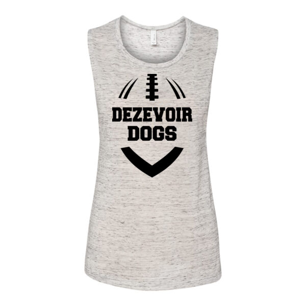 Personalized Fantasy Football Outline - Bella Flowy Scoop Muscle Tank (S) Thumbnail