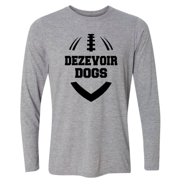 Personalized Fantasy Football Outline - Light Youth Long Sleeve Ultra Performance Active Lifestyle T Shirt Thumbnail