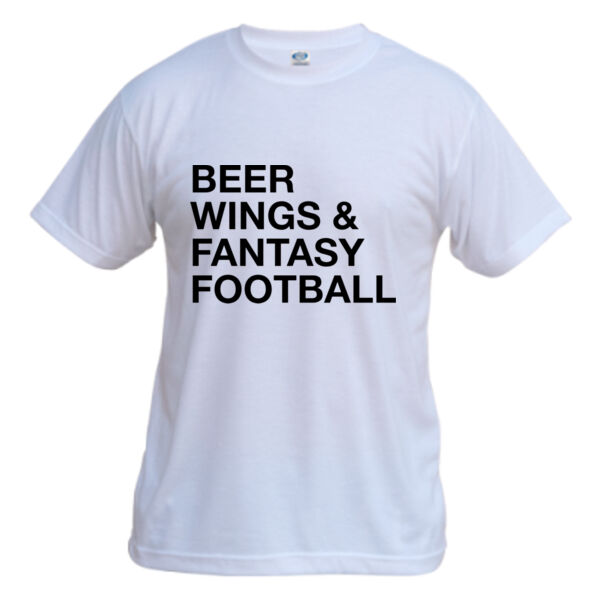 Beer Wings & Fantasy Football - Vapor Basic Performance Tee Thumbnail