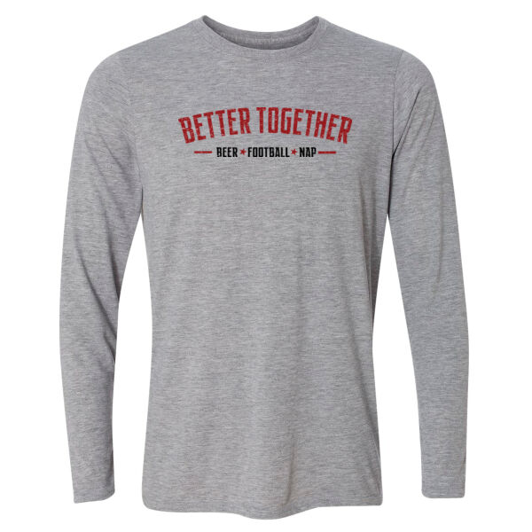 Beer Football and Naps are Better Together - Light Long Sleeve Ultra Performance Active Lifestyle T Shirt Thumbnail