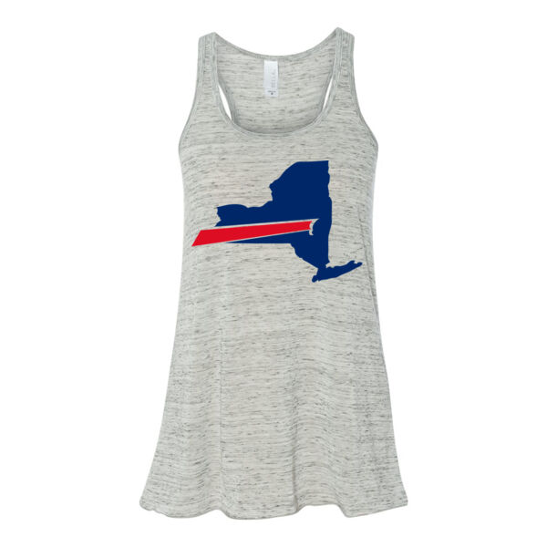 Buffalo is New York's Football Team - Light Ladies Ultra Performance Active Lifestyle T Shirt - Bella Ladies' Flowy Racerback Tank (S) Buffalo is New York's Football Team - Light Ladies Ultra Performance Active Lifestyle T Shirt - Bella Ladies' Flowy Racerback Tank (S) Thumbnail