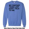 Adult Heavy Blend Heather Royal or Red 60/40 Fleece Crew (S) Thumbnail